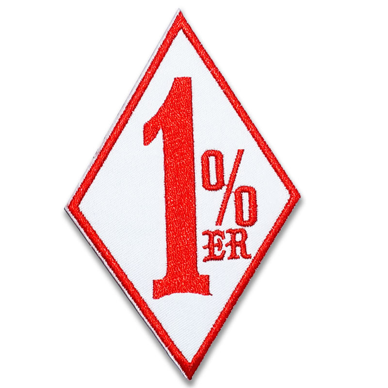 Moto nášivka 1 percenter red 10cm x 6cm