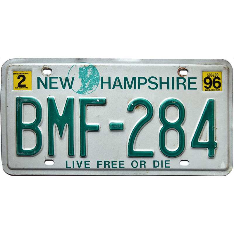 Americká ŠPZ New Hampshire - Live Free or Die