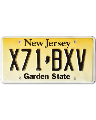 Americká ŠPZ New Jersey Garden State
