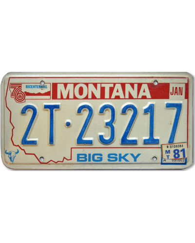 Americká ŠPZ Montana Big Sky Old