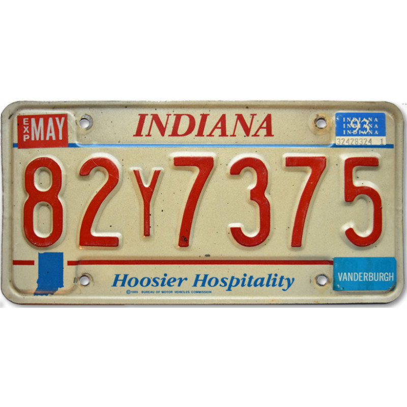 Americká ŠPZ Indiana Hoosier Hospitality