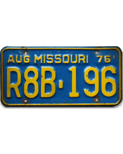Americká ŠPZ Missouri Blue Aug.1976