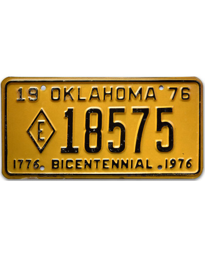 Americká ŠPZ Oklahoma Yellow 1976
