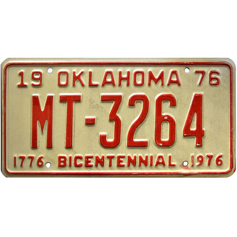 Americká ŠPZ Oklahoma Bicentennial 1976