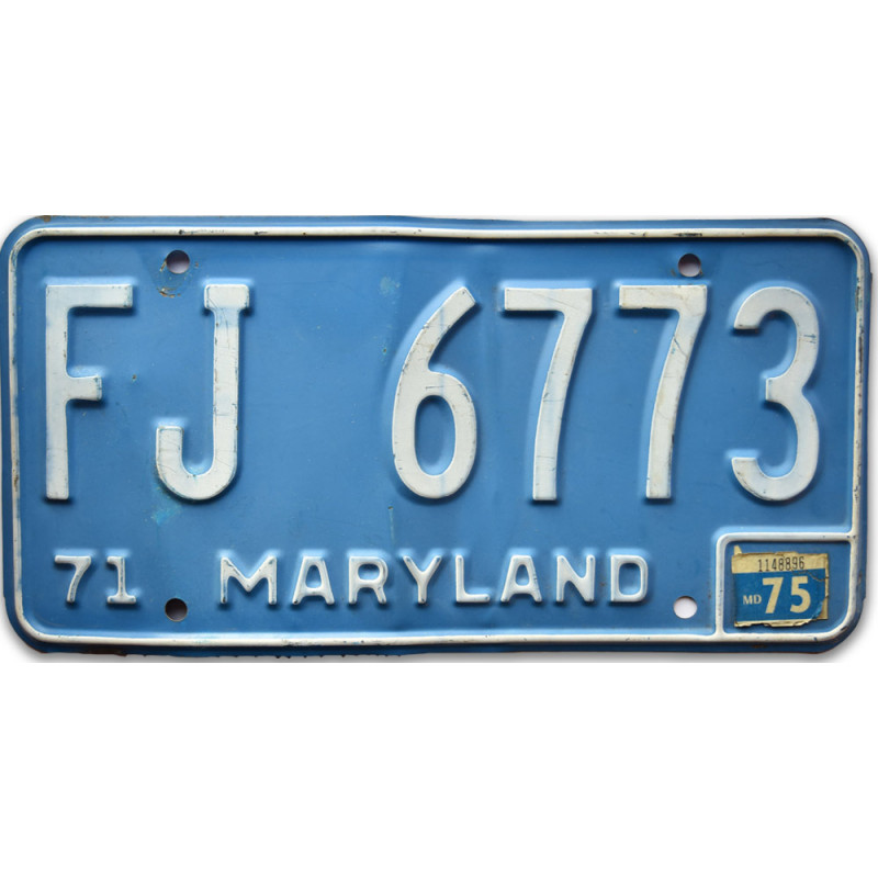 Americká ŠPZ Maryland Blue 1971