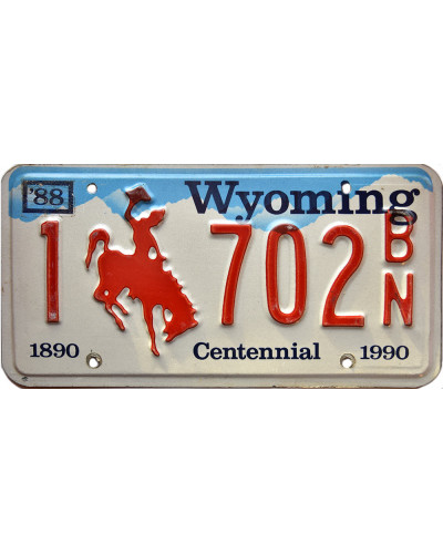 Americká SPZ Wyoming Centennial 1990