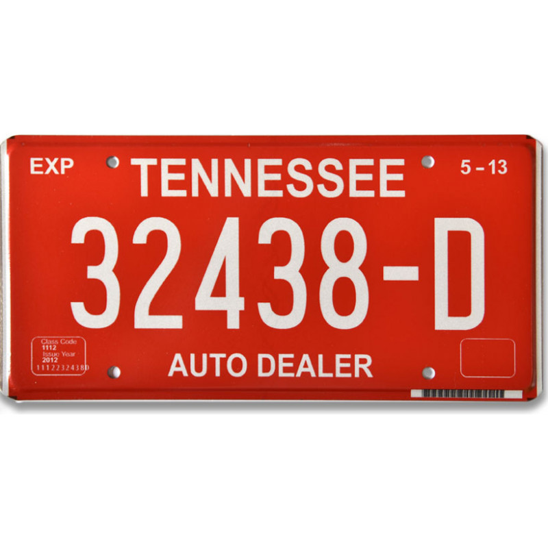 Americká ŠPZ Tennessee Autodealer Red