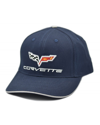 Šiltovka Chevrolet Corvette C6 Cotton Twill modrá