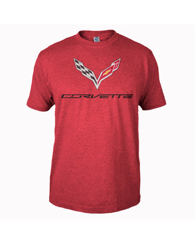 Pánske tričko Chevrolet Corvette C7 heather red