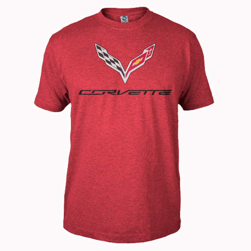 Pánske tričko Chevrolet Corvette C7 heather red