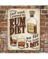 Plechová cedule Rum Diet 32 cm x 40 cm w