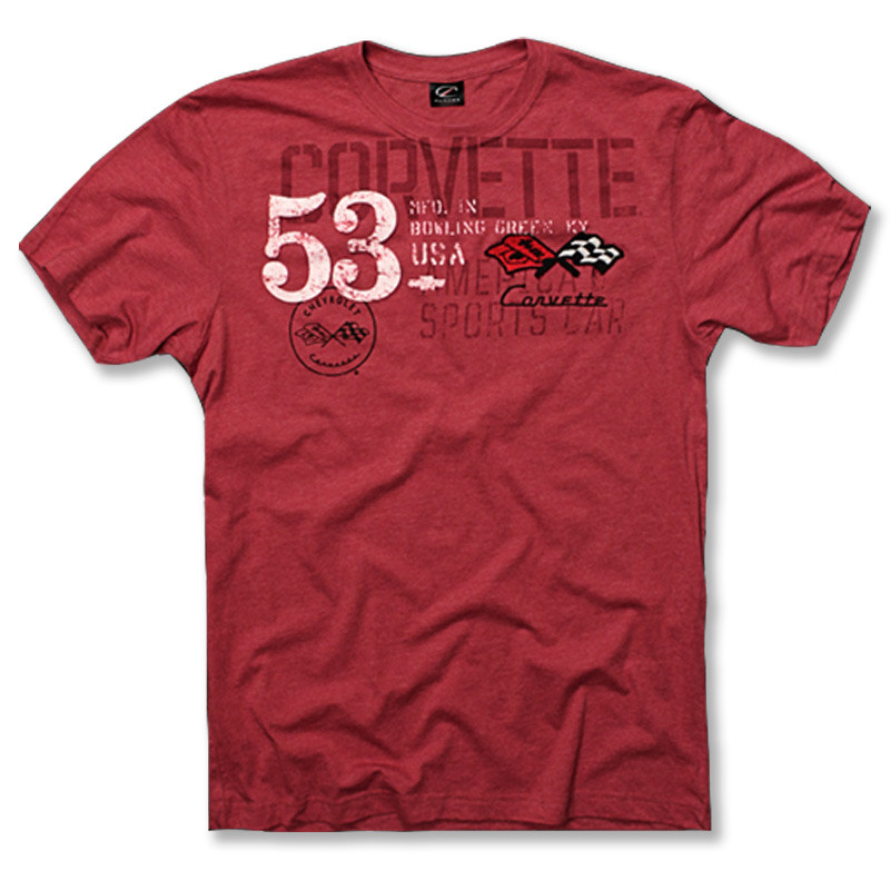 Pánske tričko Chevrolet Corvette 53 red
