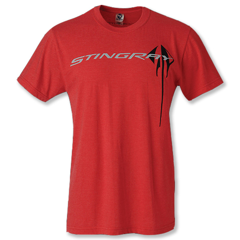 Pánske tričko Chevrolet Corvette C7 Stingray chest logo red