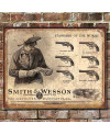 Plechová cedule Smith & Wesson Revolver Manufacturer 40 cm x 32 w