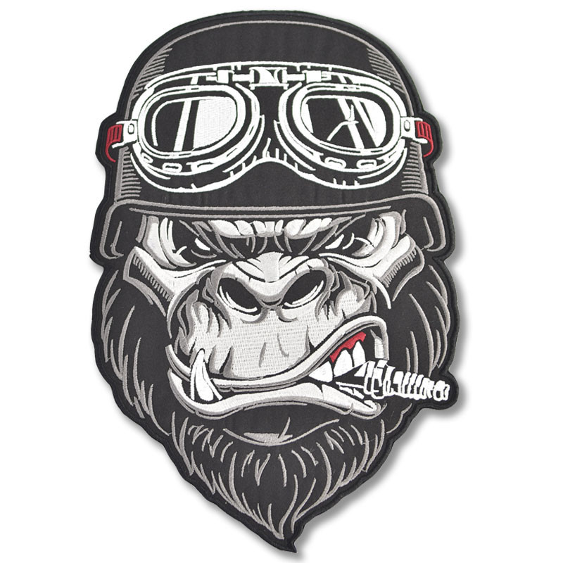 Moto nášivka Gorilla Helmet XXL na chrbát