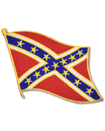 Moto nášivka Rebel flag waving 7cm x 6cm