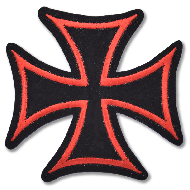 Moto nášivka Kríž červený 18 cm x 18 cm