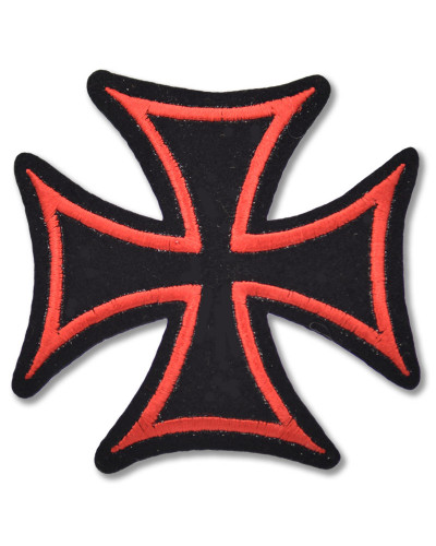 Moto nášivka Kríž červený 15 cm x 15 cm