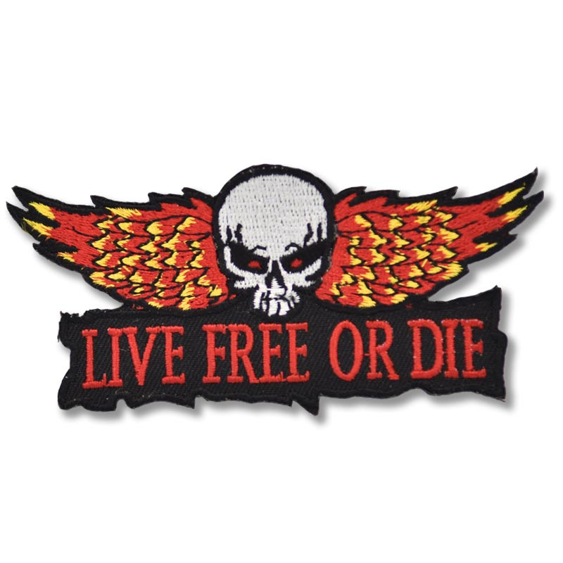 Moto nášivka Live Free or Die 8 cm x 3 cm