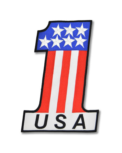 Moto nášivka USA 1 XXL na chrbát