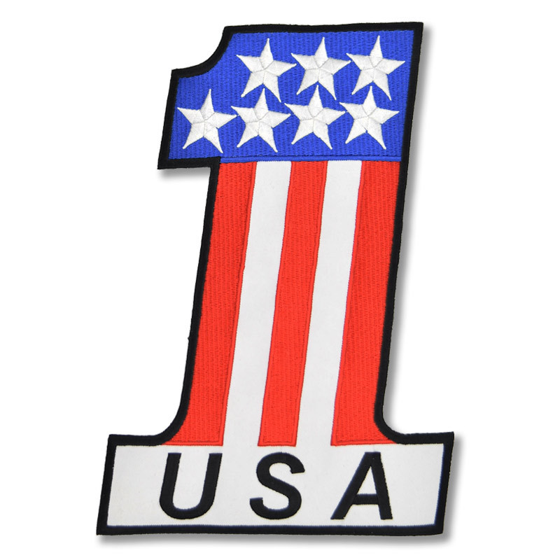 Moto nášivka USA 1 XXL na chrbát