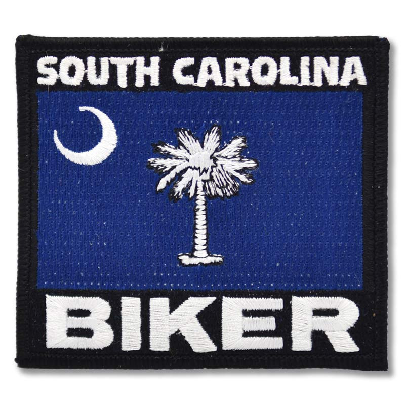 Moto nášivka South Carolina Biker 9 cm x 8 cm