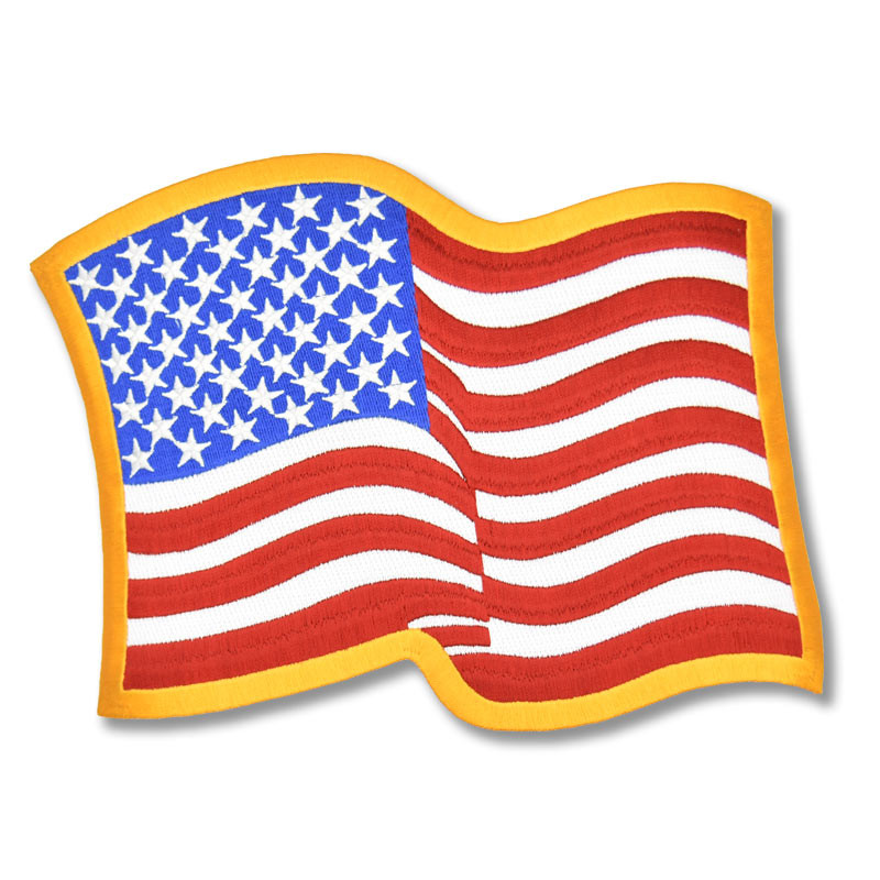 Moto nášivka US Flag veľ. XL
