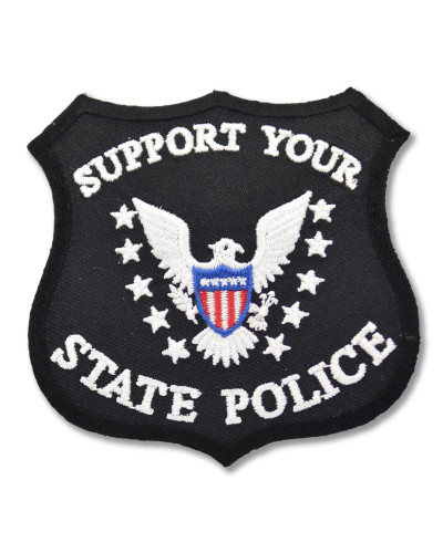 Moto nášivka Support Your State Police 8 cm x 8 cm