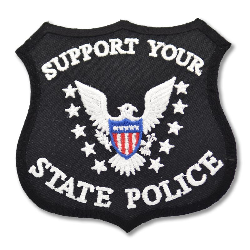 Moto nášivka Support Your State Police 8 cm x 8 cm