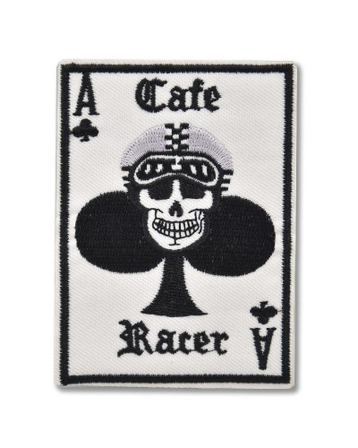 Moto nášivka Cafe Racer ace card 9 cm x 7 cm