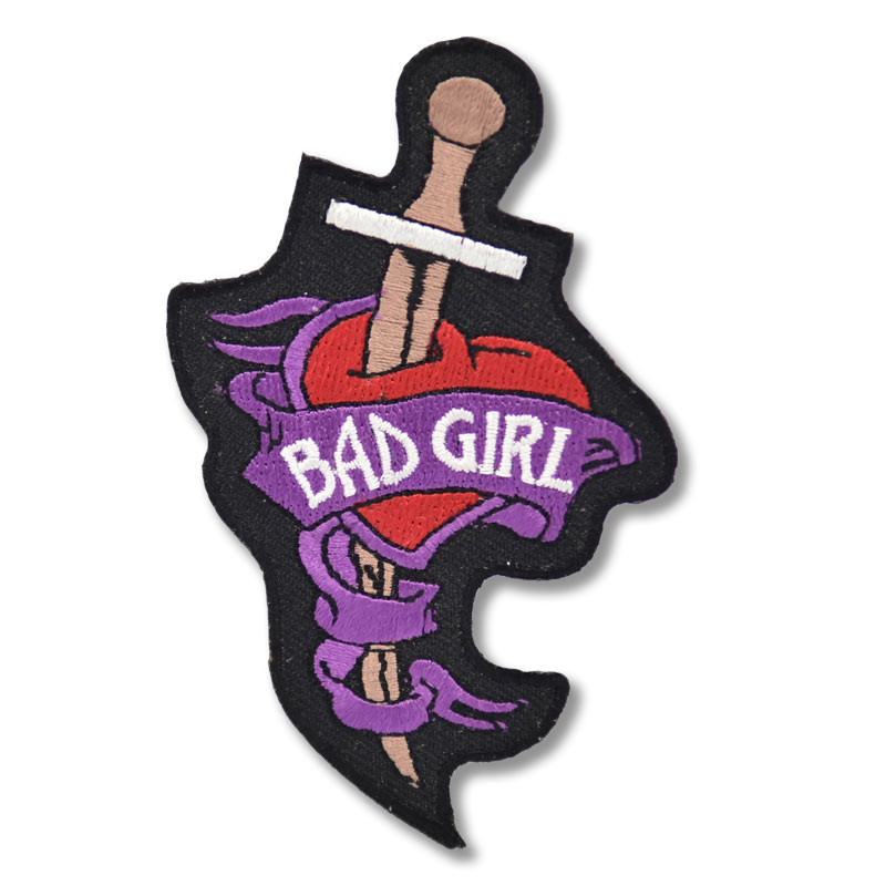 Moto nášivka Bad Girl Knife 9 cm x 6 cm