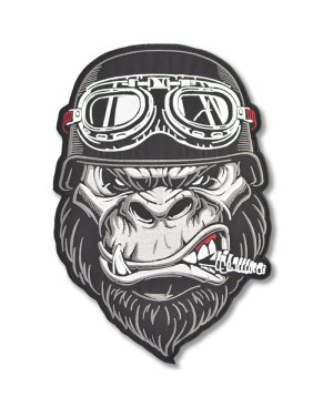 Moto nášivka Gorilla Helmet na záda XXL