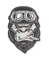 Moto nášivka Gorilla Helmet na záda XXL
