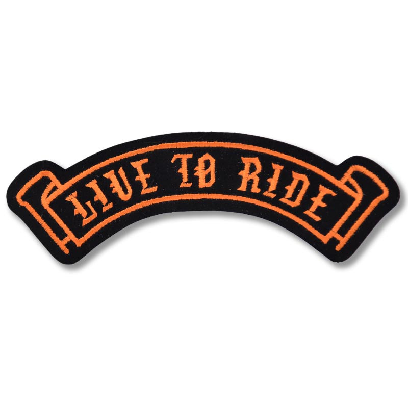 Moto nášivka Live to Ride stužka 16 cm x 4 cm