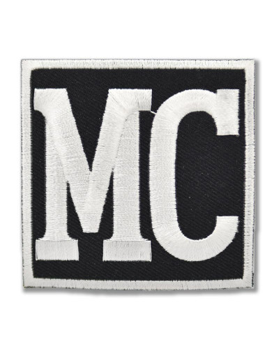 Moto nášivka MC white 6 cm x 6 cm