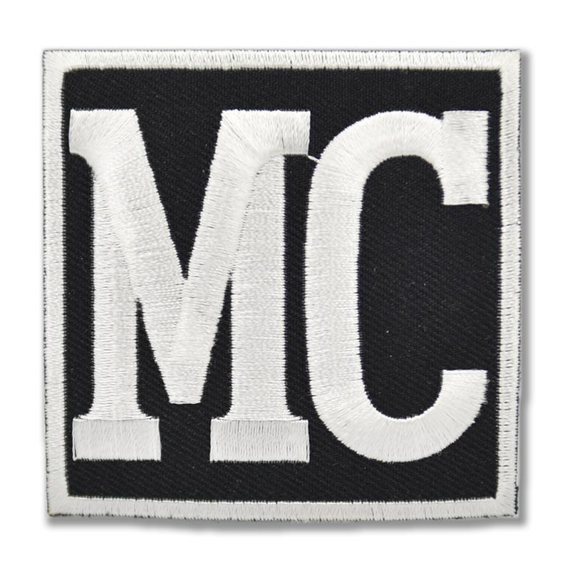 Moto nášivka MC white 6 cm x 6 cm