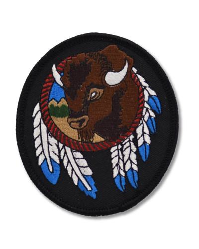 Moto nášivka Native Buffalo Head 8 cm x 7 cm