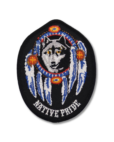 Moto nášivka Native Pride Wolf 10 cm x 7 cm
