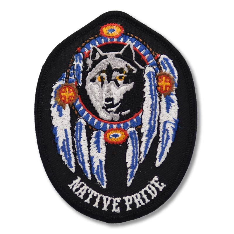 Moto nášivka Native Pride Wolf 10 cm x 7 cm