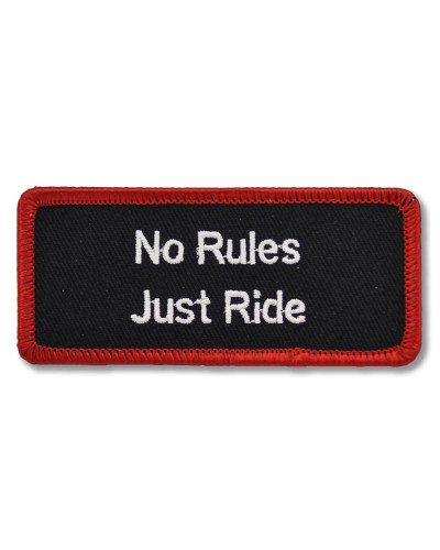 Moto nášivka No Rules Just Ride 9 cm x 4 cm