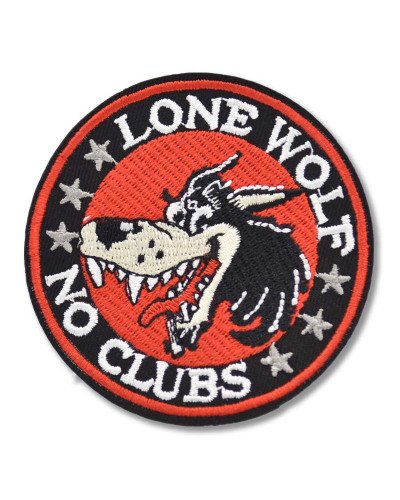 Moto nášivka Lone Wolf No Club 8 cm