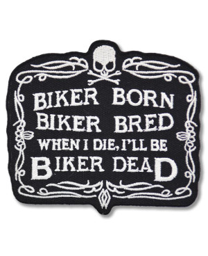 Moto nášivka Biker Born 8 cm x 9 cm