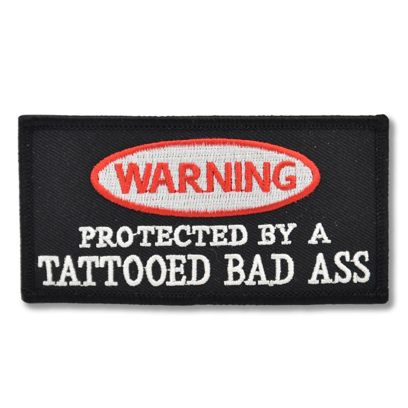Moto nášivka Warning Tatooed 10cm x 5cm