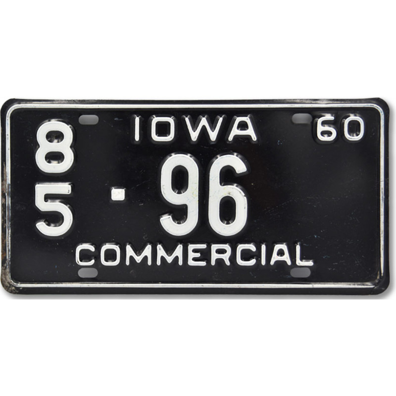 Americká ŠPZ Iowa Commercial 1960
