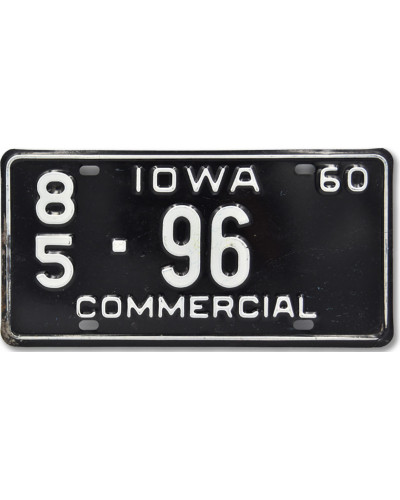 Americká ŠPZ Iowa Commercial 1960