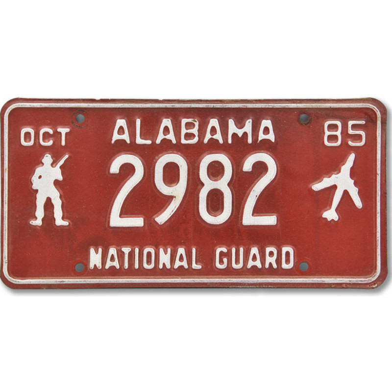 Americká ŠPZ Alabama National Guard 1985