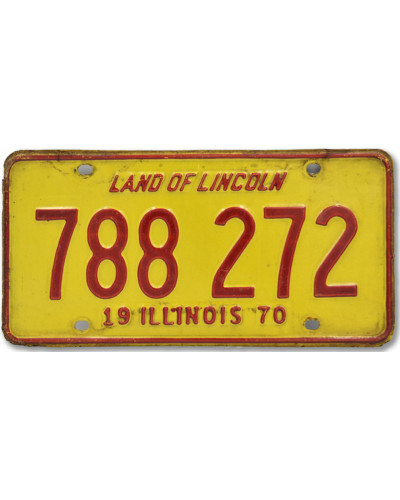 Americká ŠPZ Illinois Yellow 1970