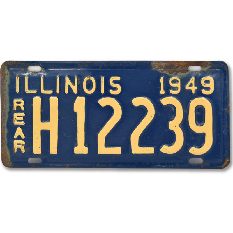 Americká ŠPZ Illinois Blue 1949
