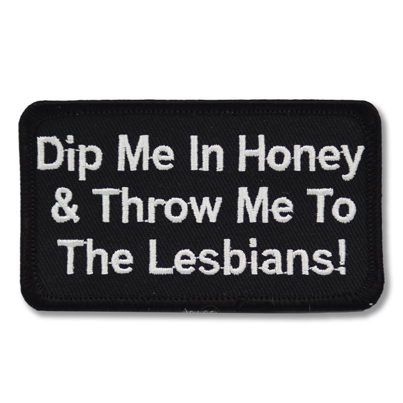 Moto nášivka Dip Me in Honey 9 cm x 4 cm