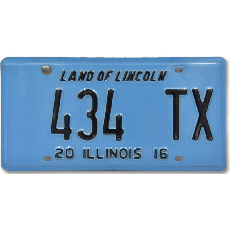 Americká SPZ Illinois Taxi Blue 2016